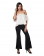 Stretch-Knit Flared Pants