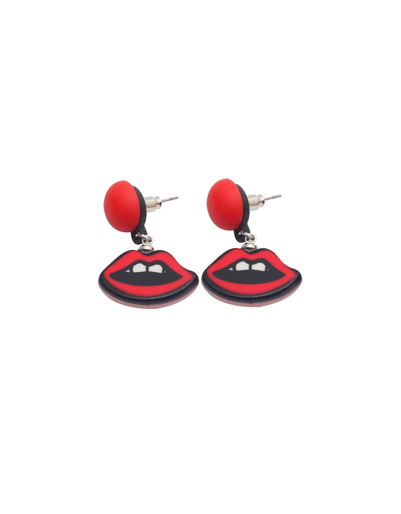 Red Lip Earrings